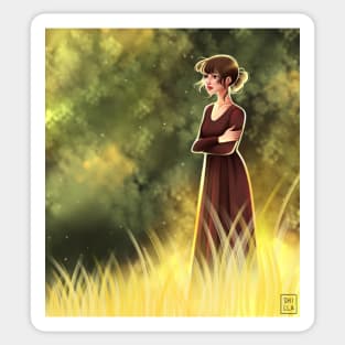 Lizzie in the Fields Sticker